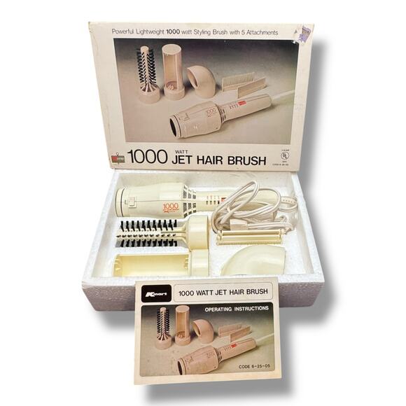 Vintage 1000 Watt Styling Brush with 5 Attachments - Picture 1 of 3